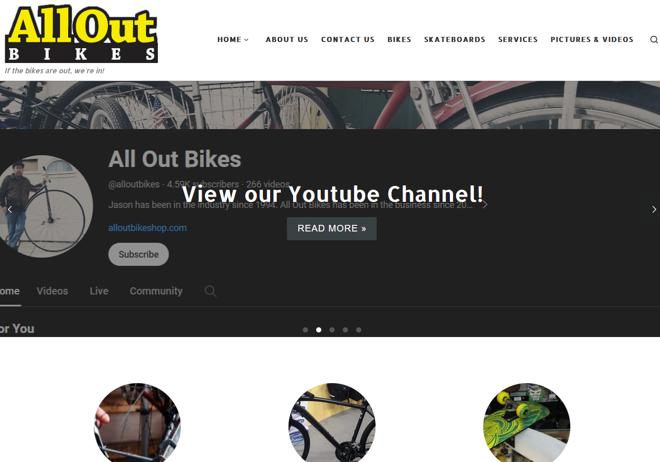 All Out Bikes Website