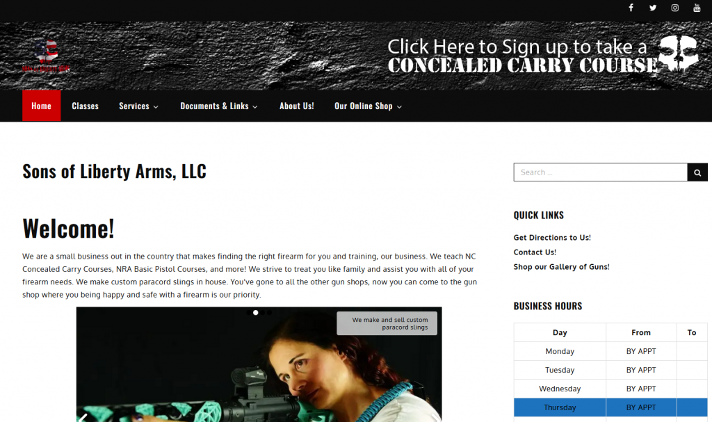 Sons of Liberty Arms Homepage